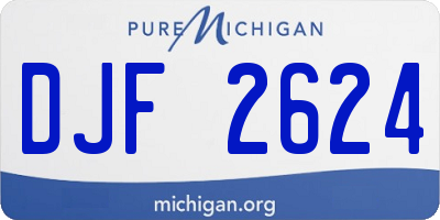 MI license plate DJF2624