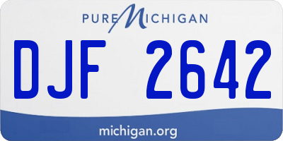MI license plate DJF2642