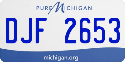 MI license plate DJF2653