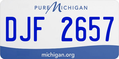 MI license plate DJF2657
