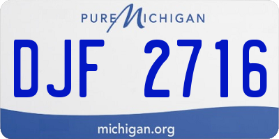 MI license plate DJF2716