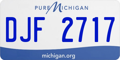MI license plate DJF2717