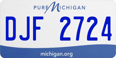 MI license plate DJF2724