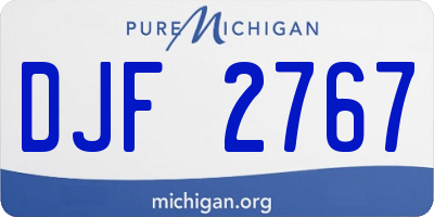 MI license plate DJF2767