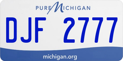 MI license plate DJF2777