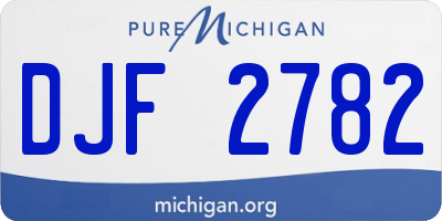 MI license plate DJF2782