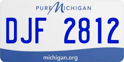 MI license plate DJF2812