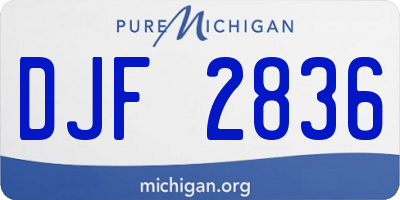 MI license plate DJF2836