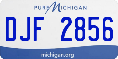 MI license plate DJF2856