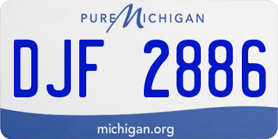 MI license plate DJF2886