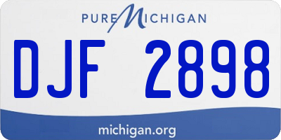 MI license plate DJF2898
