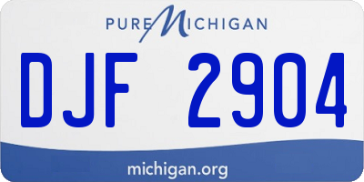 MI license plate DJF2904