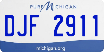 MI license plate DJF2911