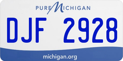 MI license plate DJF2928