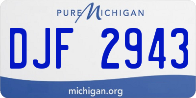 MI license plate DJF2943