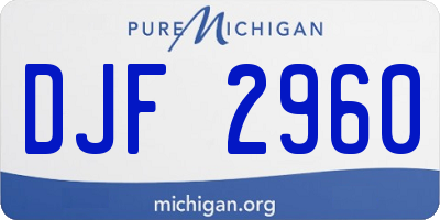 MI license plate DJF2960