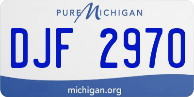 MI license plate DJF2970