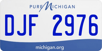 MI license plate DJF2976