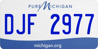 MI license plate DJF2977