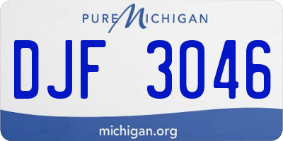 MI license plate DJF3046