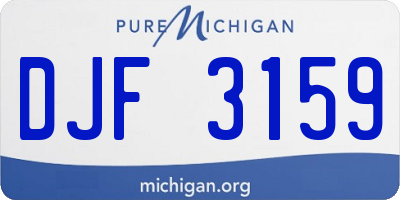 MI license plate DJF3159