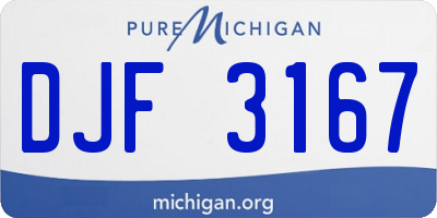 MI license plate DJF3167