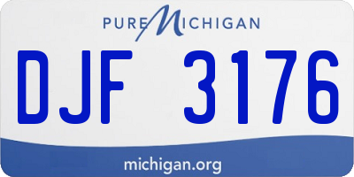 MI license plate DJF3176