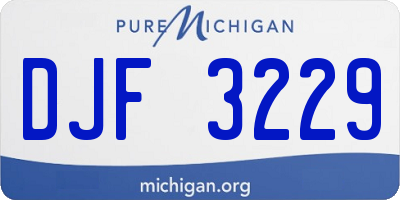 MI license plate DJF3229