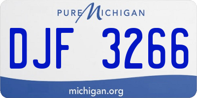 MI license plate DJF3266