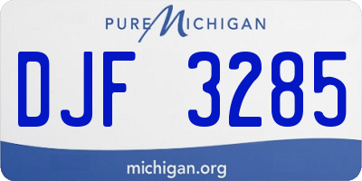 MI license plate DJF3285