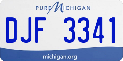 MI license plate DJF3341