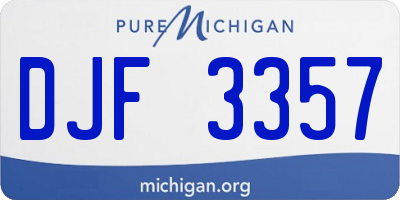 MI license plate DJF3357