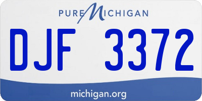 MI license plate DJF3372