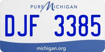 MI license plate DJF3385