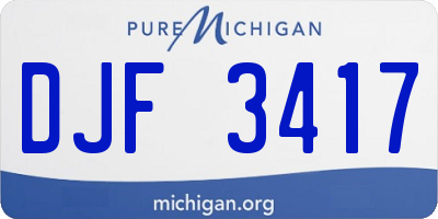 MI license plate DJF3417