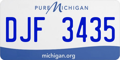 MI license plate DJF3435