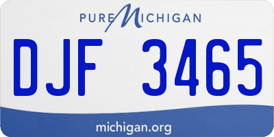 MI license plate DJF3465