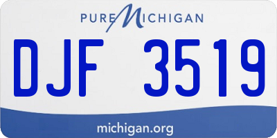 MI license plate DJF3519