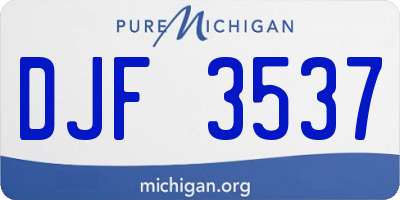 MI license plate DJF3537