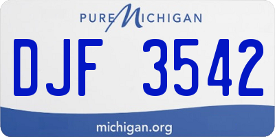 MI license plate DJF3542