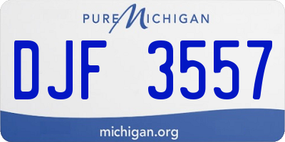 MI license plate DJF3557
