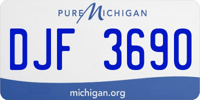 MI license plate DJF3690