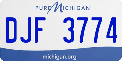 MI license plate DJF3774