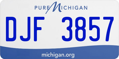 MI license plate DJF3857