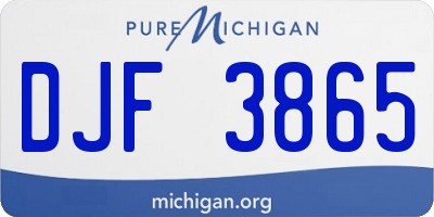MI license plate DJF3865