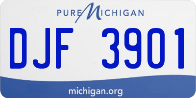 MI license plate DJF3901