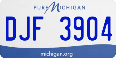 MI license plate DJF3904
