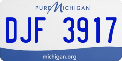 MI license plate DJF3917