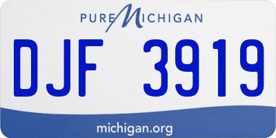 MI license plate DJF3919