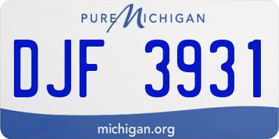 MI license plate DJF3931